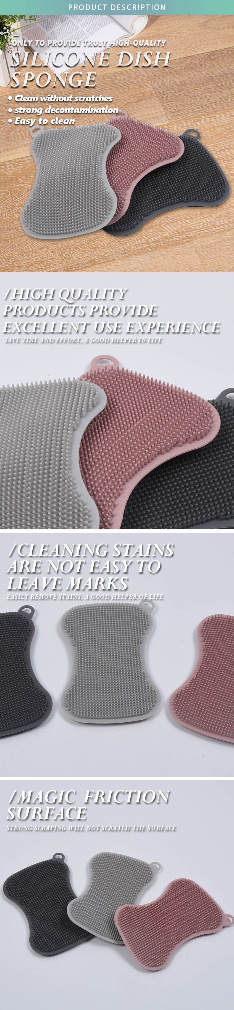 Silicone dishwashing brush